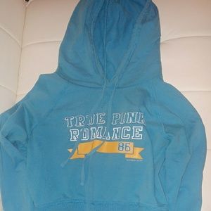 Pink crop top hoodie